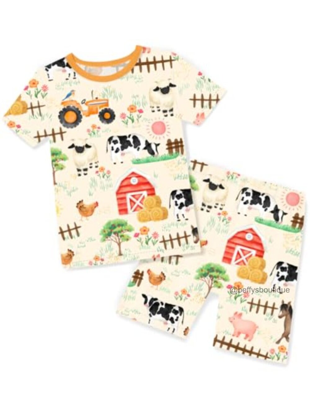 Bamboo Viscose Toddler Boys Short Sleeve Pajama Set 2-Piece Sleepwear